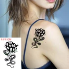 Водостойкая Временная тату-наклейка, девять голов, красота, змея, боди-арт, флэш-тату, искусственная тату для женщин и мужчин