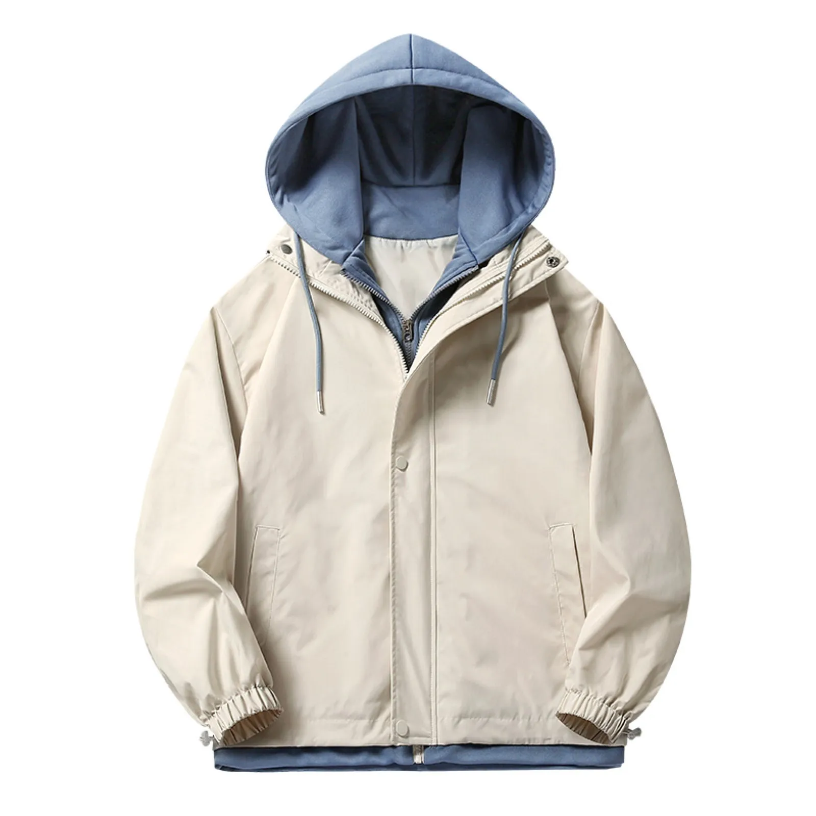 

Male Autumn Street Leisure Travel Outdoor Sports Slim Hooded Coat Long Sleeve Overcoat Winter Hip Hop Windbreaker Jackets