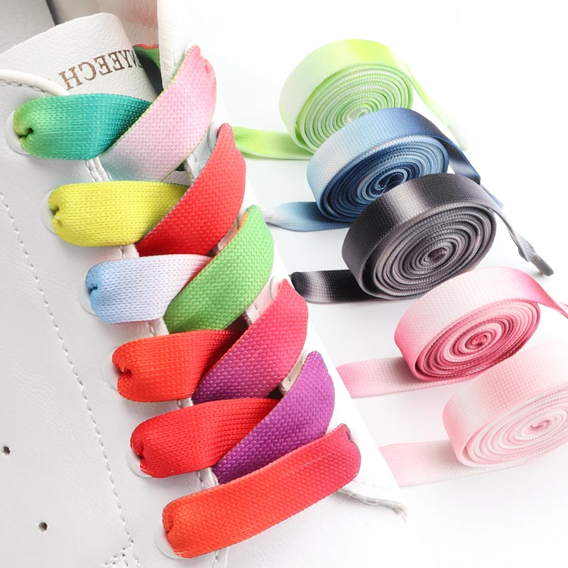 

1 Pair Fashion Colorful Gradient Shoelaces for Sneaker Candy Rainbow Shoelace Flat Canvas Boot Shoe Laces Strings 100/120/140cm