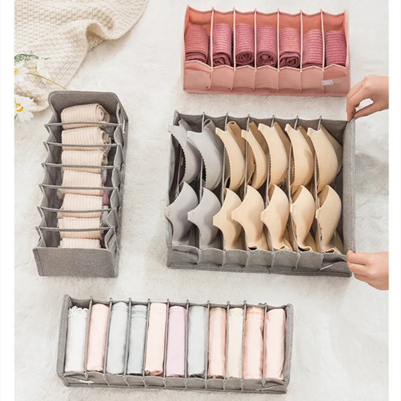 Портативный ящик для хранения Складные носки нижнего белья органайзер чехол