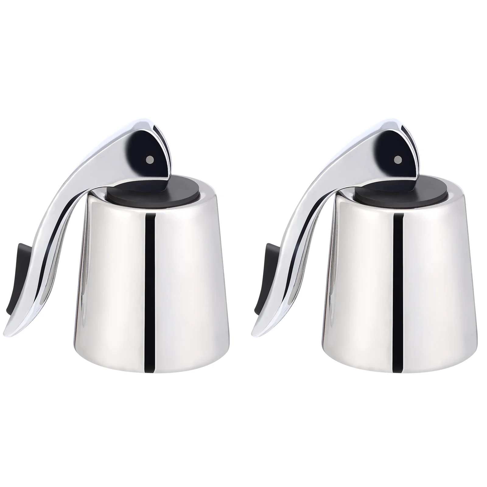 

2PCS Bottle Stopper Stainless Steel Reusable Saver Stoppers for Gift