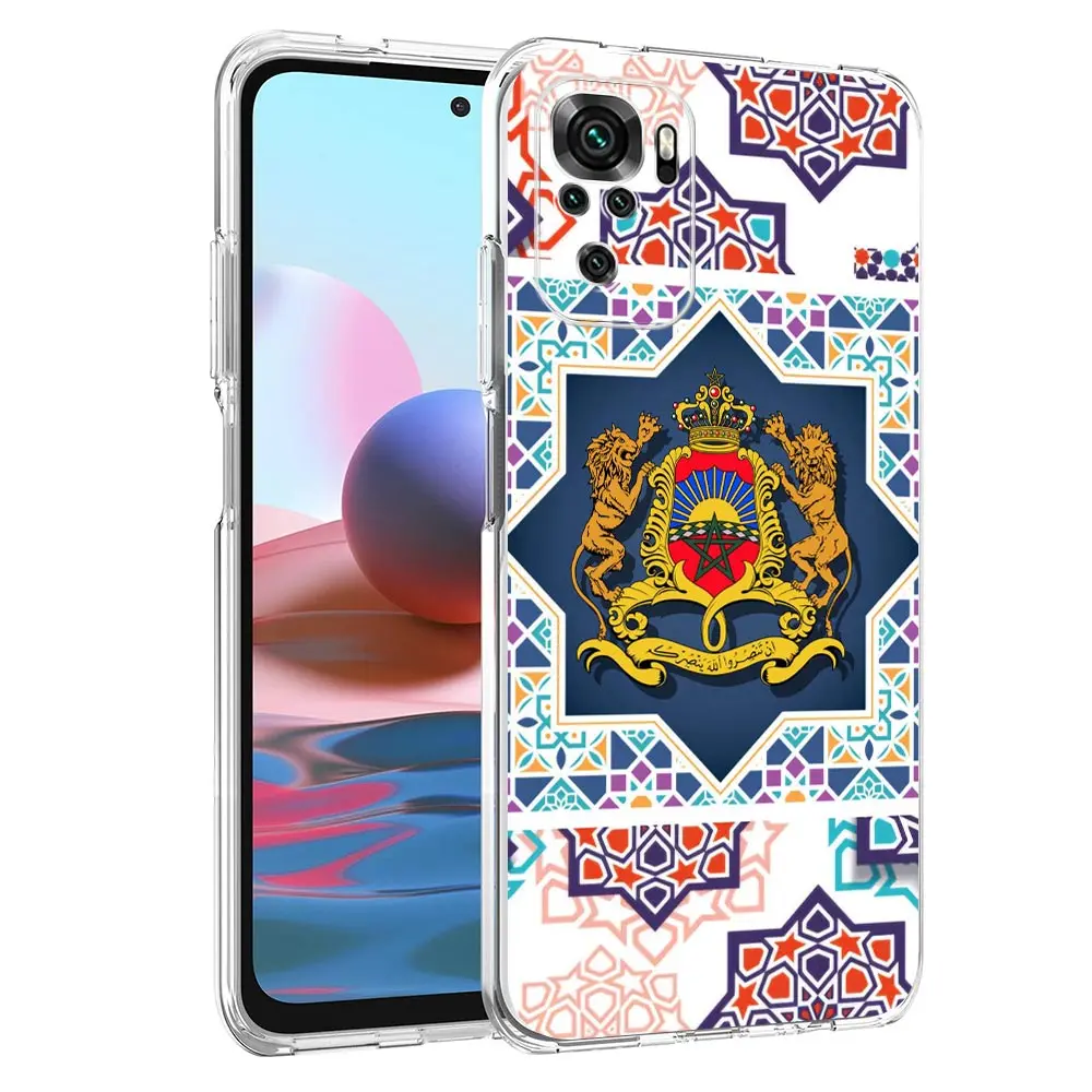 Фото Чехол для телефона с паспортом марокканского флага Марокка для Xiaomi Redmi Note 14 13 12 4G 9 8 10 11 Pro Plus 5G 14C 13C 12C 10C 9C Прозрачный чехол №2