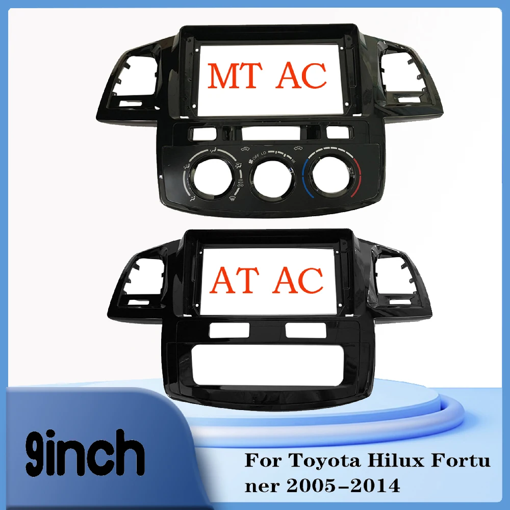

2 Double Din Panel Car Android Frame In-dash Kits9 Inch Car Fascia For Toyota Fortuner Hilux 2005-2014