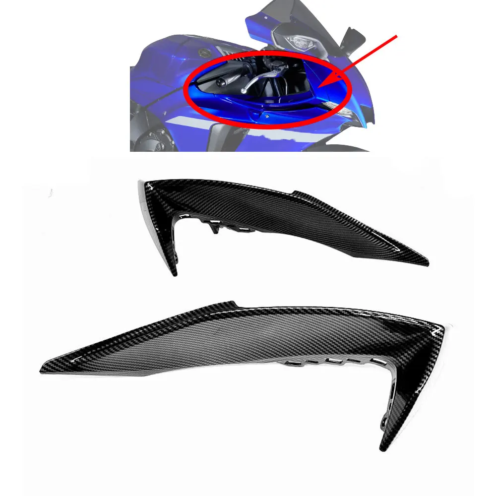 Upper Front Dash Air Cover Fairing For YAMAHA R1 R1M 2020 - 2022 Motorcycle ABS PLASTIC Panel Decorative Carbon Fiber Paint