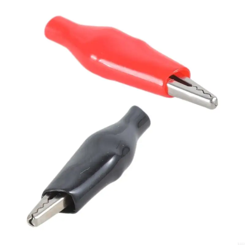 B46D HOT 10X 28 -мм проводки аллигатора для крокодилового тестового зажима FR Electrical Jumper