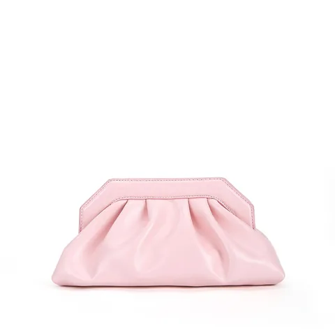 Женская сумка-кошелек из искусственной кожи, ярко-розовая сумка-подушка с рюшами, 2022