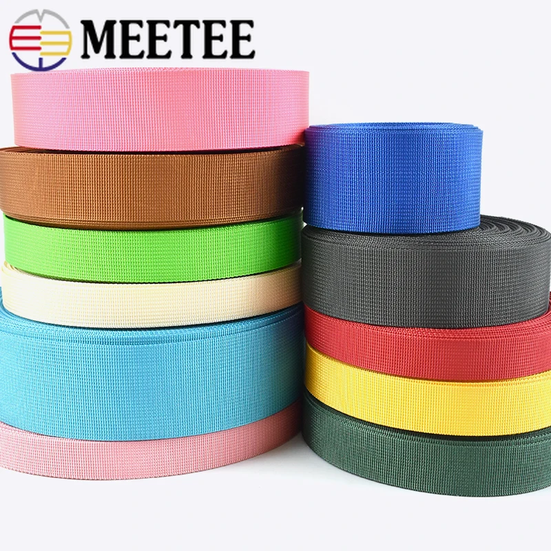 

5Meters 20/25/32/38/50mm 1.1mm Thick Nylon Ribbon Band For Safety Belt Knapsack Strap Webbing Tapes DIY Bags Sewing Accessories