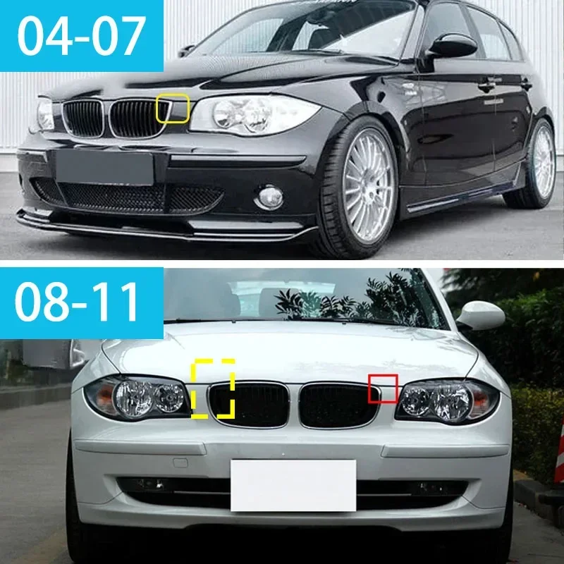 Глянцевая черная решетка для BMW 1 серии E81 E87 2004-2011 передний бампер автомобиля