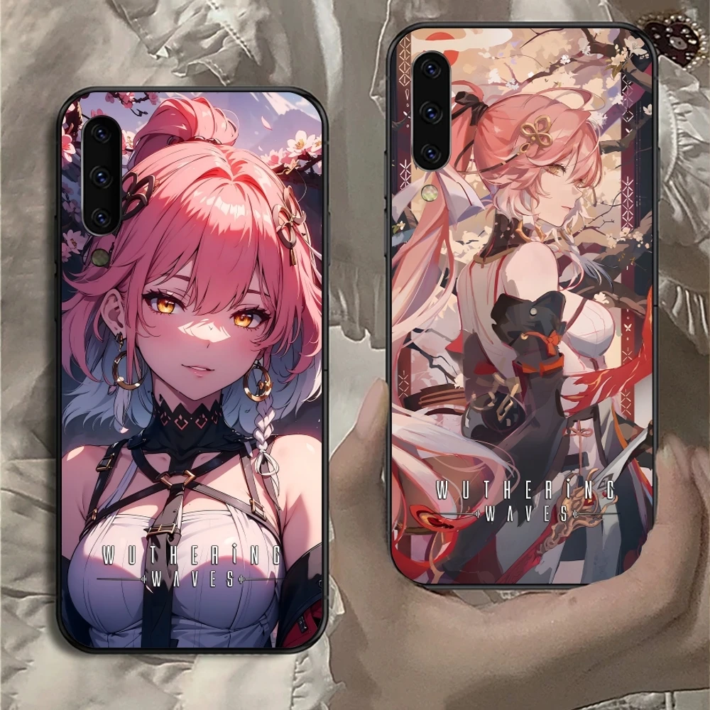 Wuthering волны Changli Чехол для мобильного телефона Samsung Note 9 10 20 Plus Pro Ultra J6 J5 J7 J8 черный