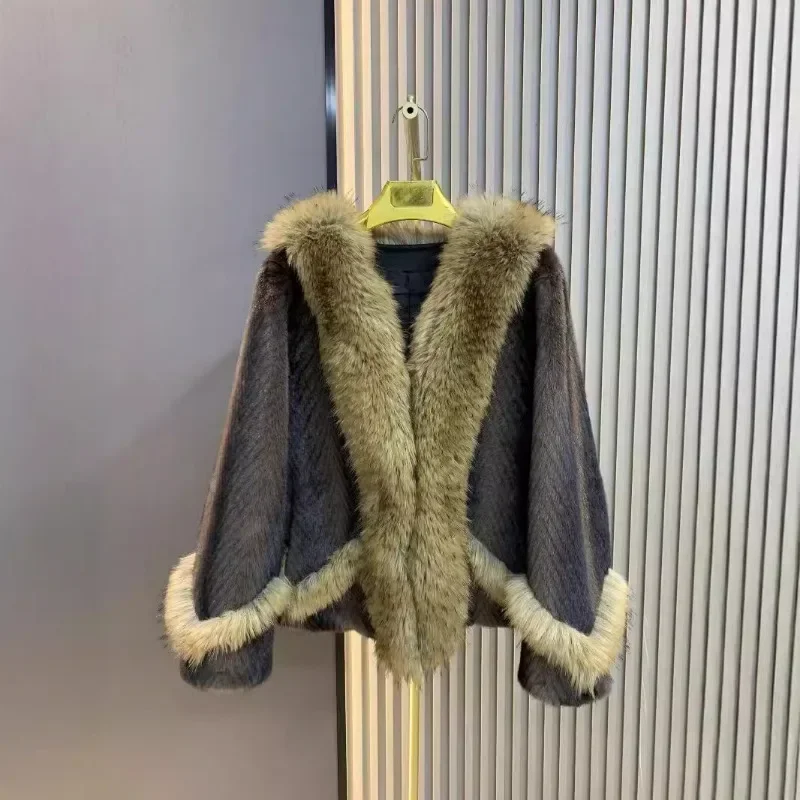 Осень-зима новая европейская норковая искусственная меховая куртка со