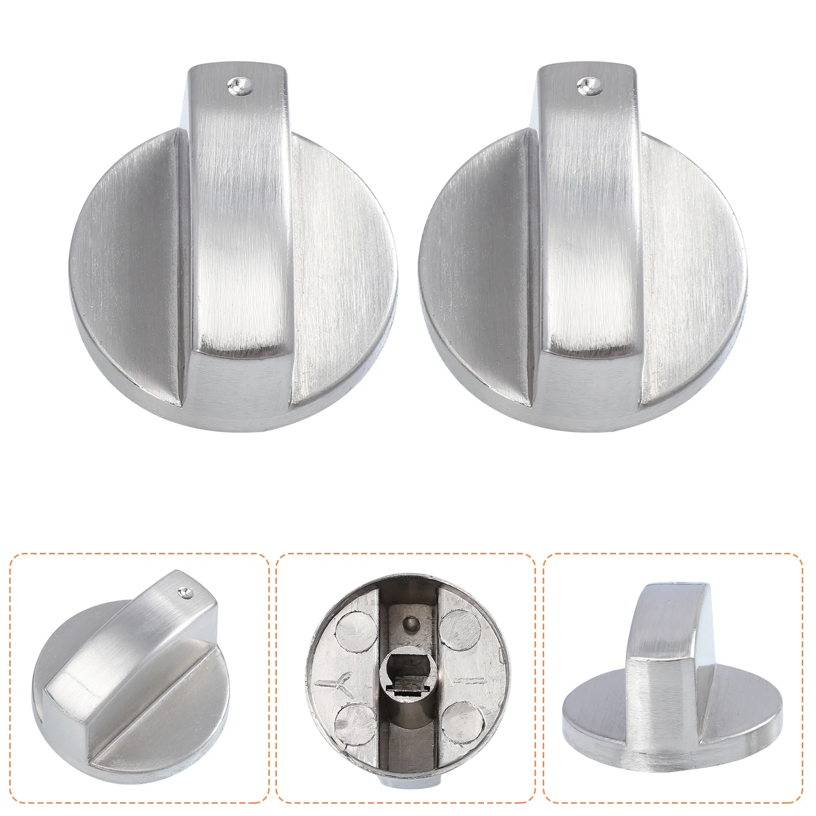 

4pcs Replacement Stove Knobs Universal Electric Range Knob Metal Burner Control Knobs Gas