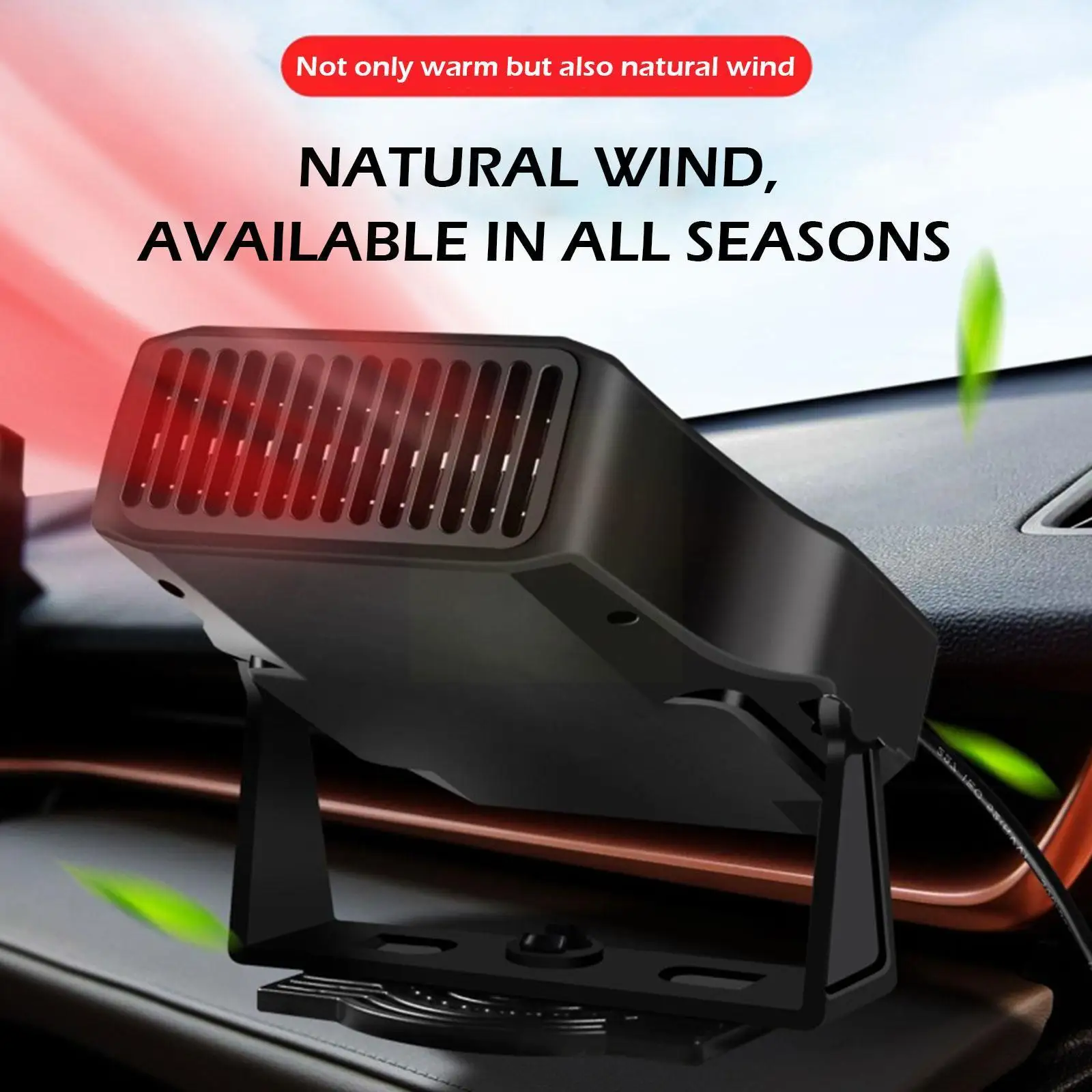 

2 In 1 12v/24v 120w Car Heater Electric Cooling Heating Demister Defogging Electric Dryer Fan Portable Defroster Windshield T2n3