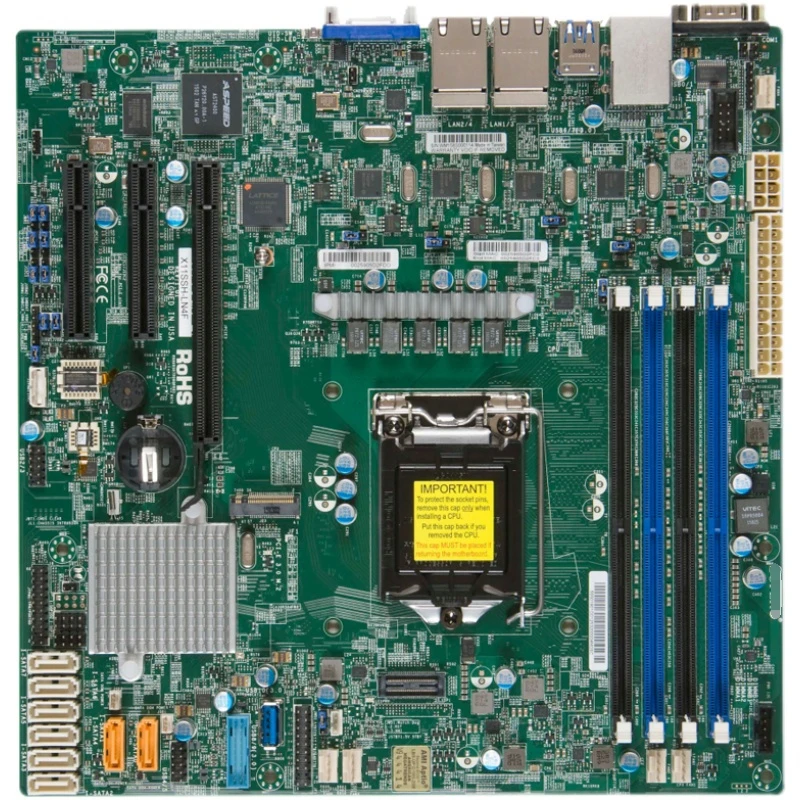 

X11SSH-LN4F Industrial Package motherboard for Supermicro Single-socket server E3-1200v6v5 LGA1151 C236 Quad GbE LAN M.2 SATA3