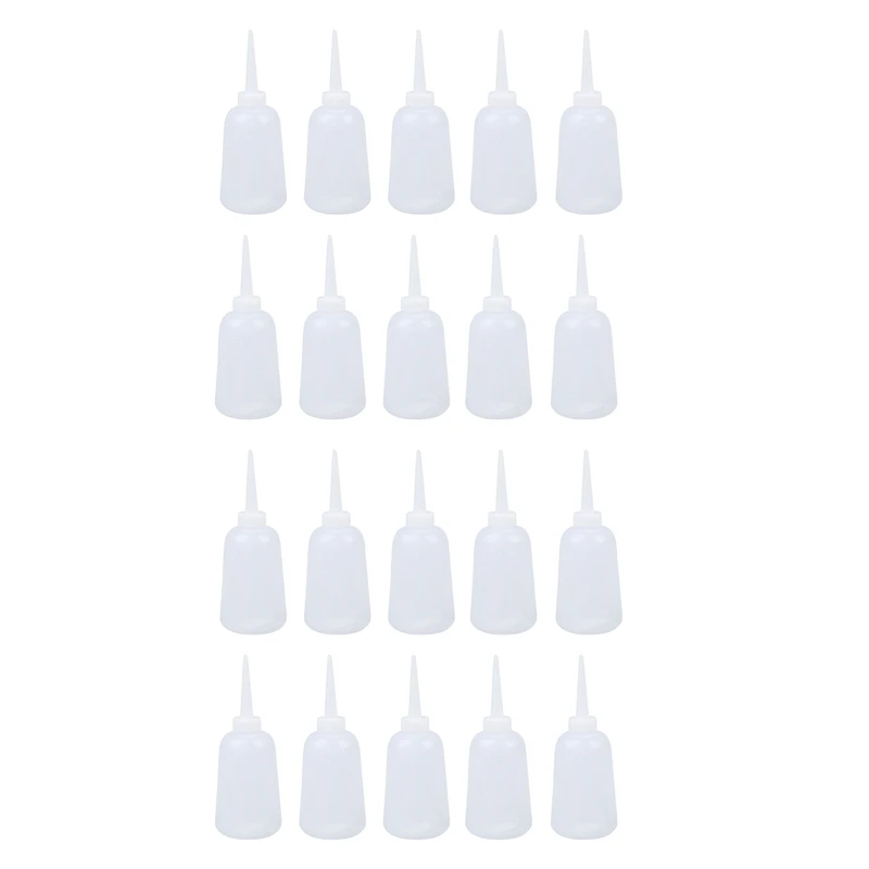

20X Clear White Plastic Sauce Oil Liquid Dispensing Squeeze Bottle 300Ml