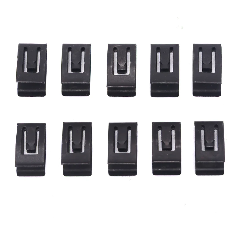 

10pcs Universal Car Front Console Dash Dashboard Auto Trim Metal Retainer Black Rivet Fastener Clip