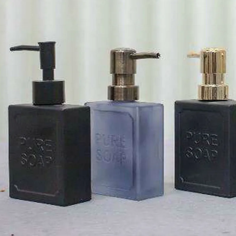 

Стеклянный дозатор для мыла, бутылка для жидкого мыла, многоразовый контейнер для шампуня, семейный набор для ванной комнаты, домашний деко...