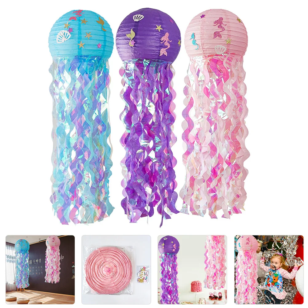 

Lanterns Paper Lantern Hanging Party Mermaid Decorative Supplies Light Decorwall Decorations Night Shower Chinese Thetheme Ocean