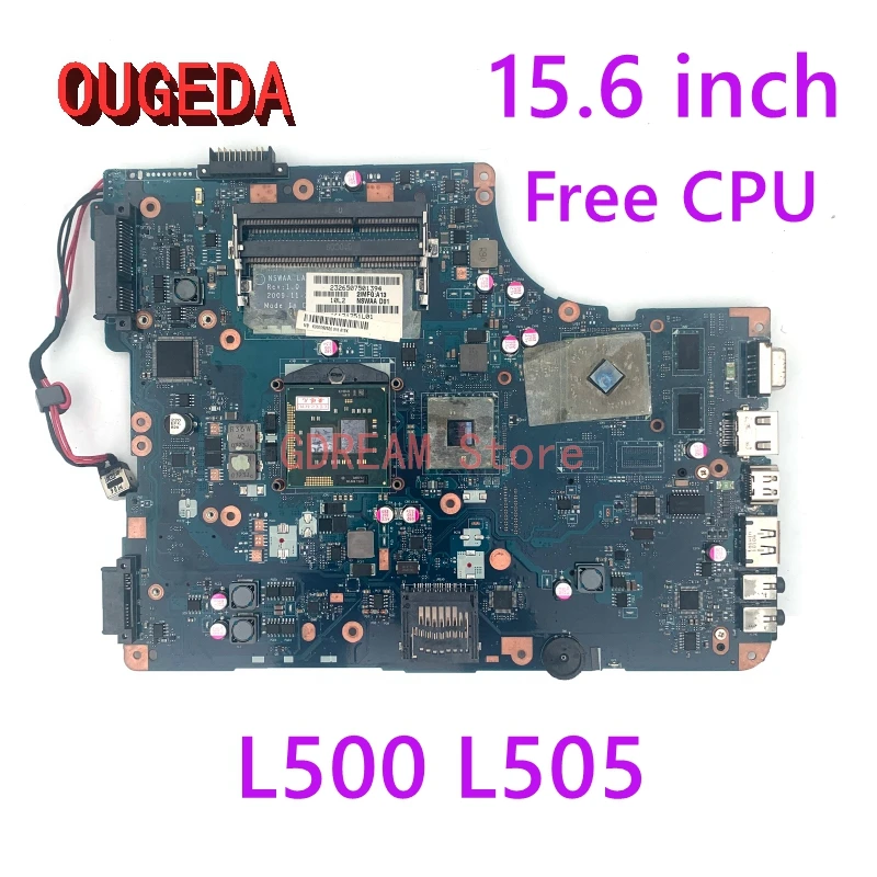 OUGEDA для ноутбука Toshiba Satellite L500 L505 K000092520 NSWAA LA-5322P материнская плата ноутбука 15,6-дюймовая DDR3 HD4500 бесплатный процессор полностью протестирован.