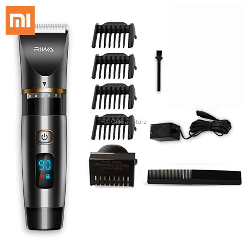 

New Xiaomi Youpin RIWA Ceramic Blades Hair Clipper professional Men Electric Hair Clippers Washing Barber Trimmer For Haircut