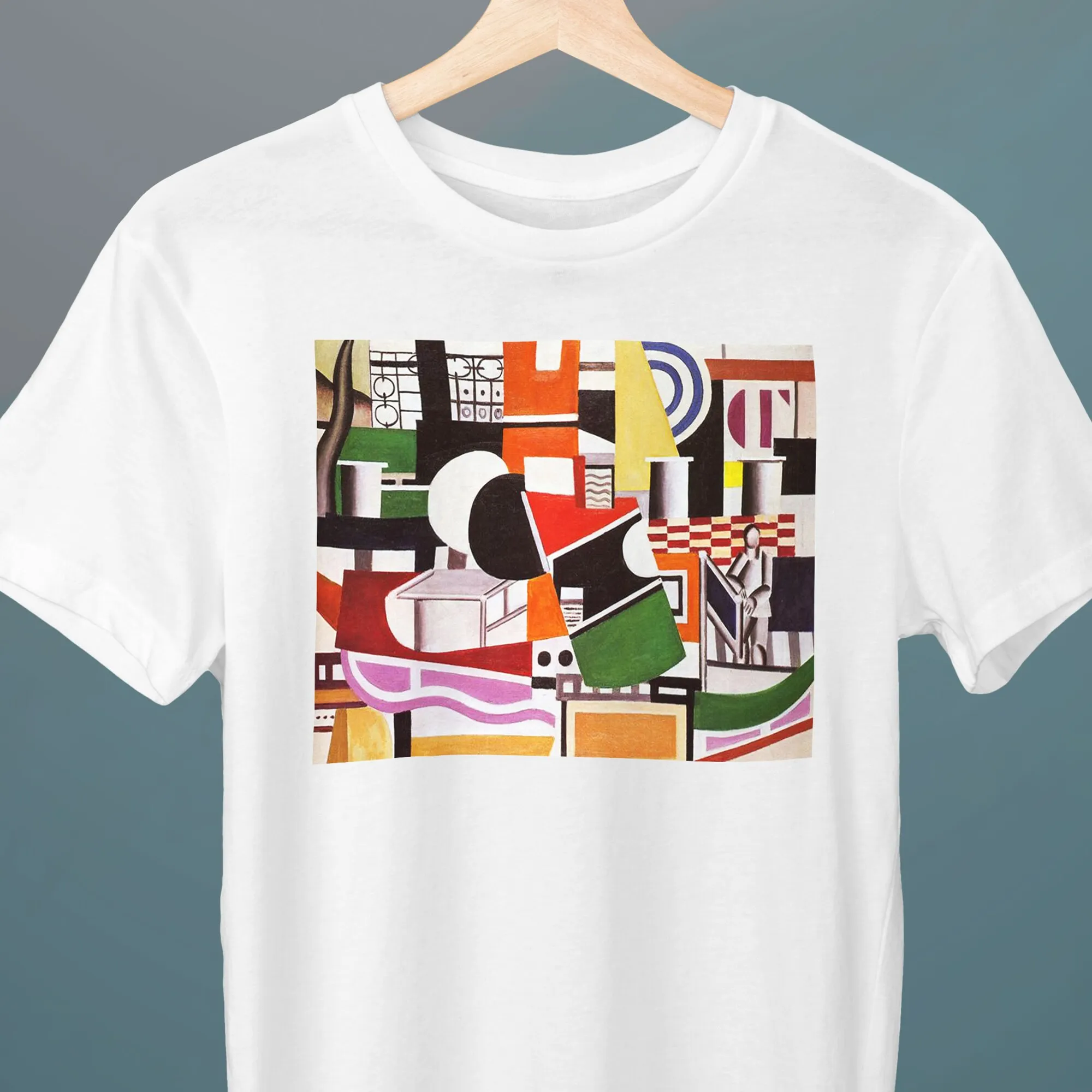 The Bridge of the Tug Boat, картина Фернанда Leger, футболка унисекс, художественная футболка, кубизм, подарок для нее, подарок для Него