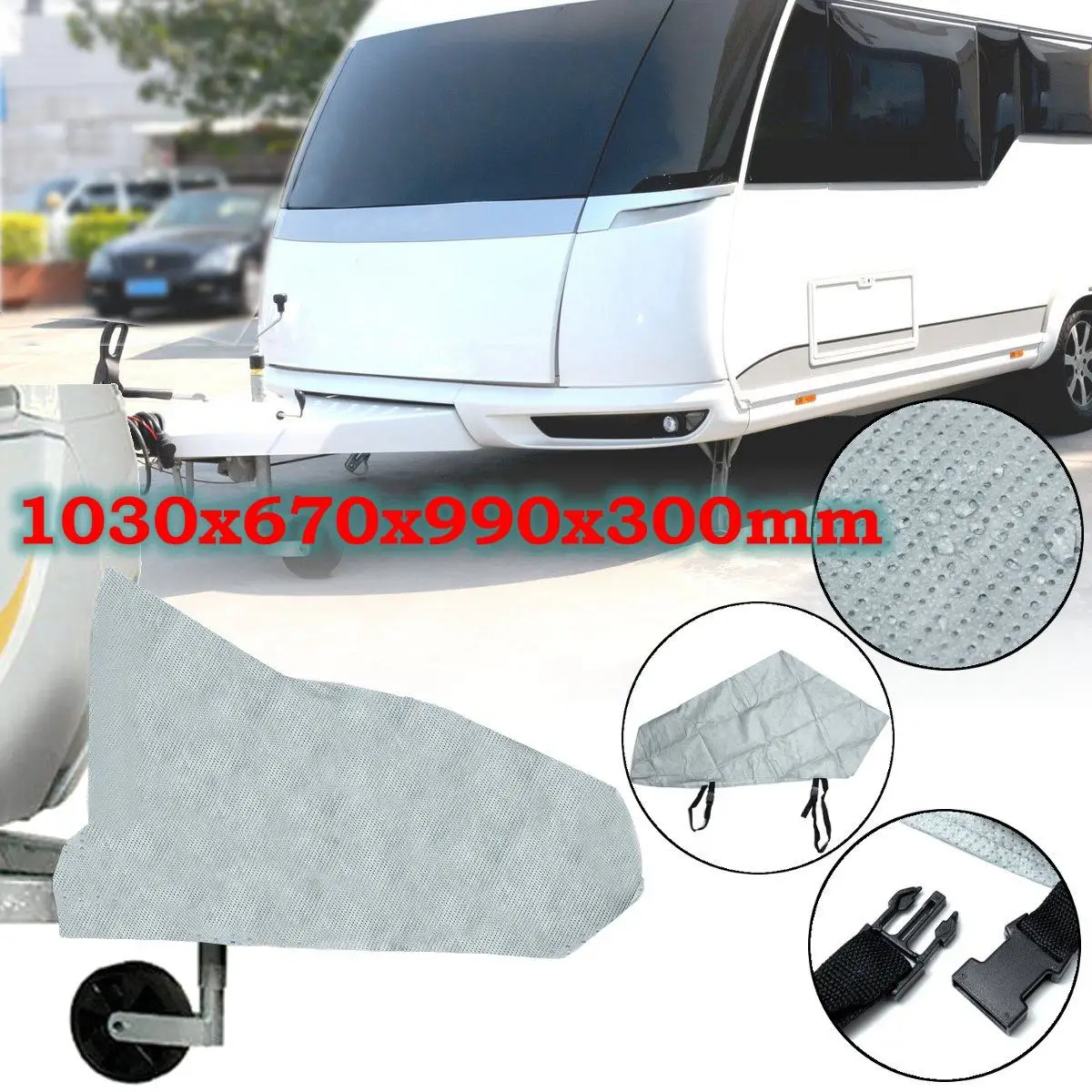 

Universal Hitch Cover Caravan Trailer Towing Hitch Coupling Lock Cover for RV Motorhome Rain Dustproof Protector Waterproof