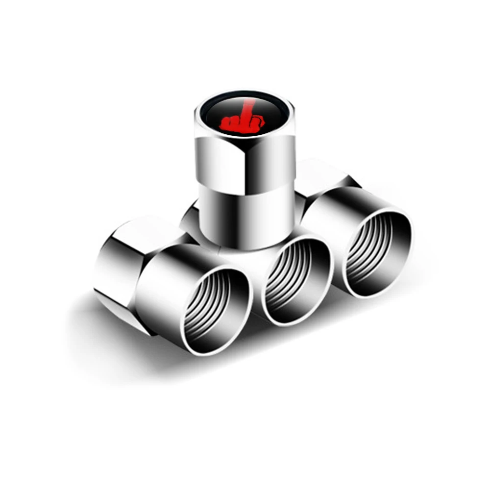 

4 шт./компл. красный средний палец автомобильного колеса, воздушная крышка, пыленепроницаемая крышка для VW BMW Benz Audi, автомобильные колпачки для штока воздушного клапана, автомобильные аксессуары