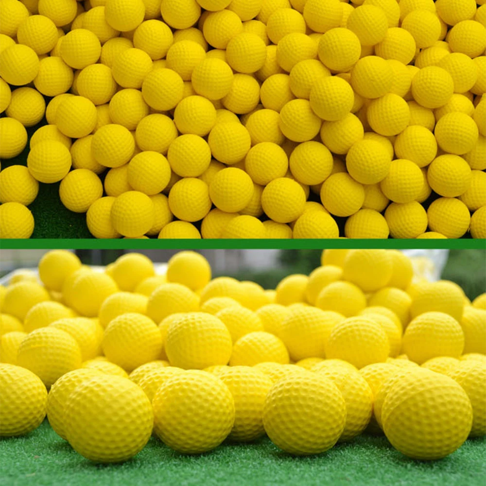 PGM 15 шт. желтые тренировочные мячи для гольфа 42,6 мм губка эластичная рандомная работа около 800 раз принадлежности для гольфа и спорта