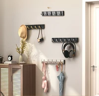 5 light luxury european style invisible folding towel rack wall hook hanger for bathroom kitchen bedroom corridor black gold