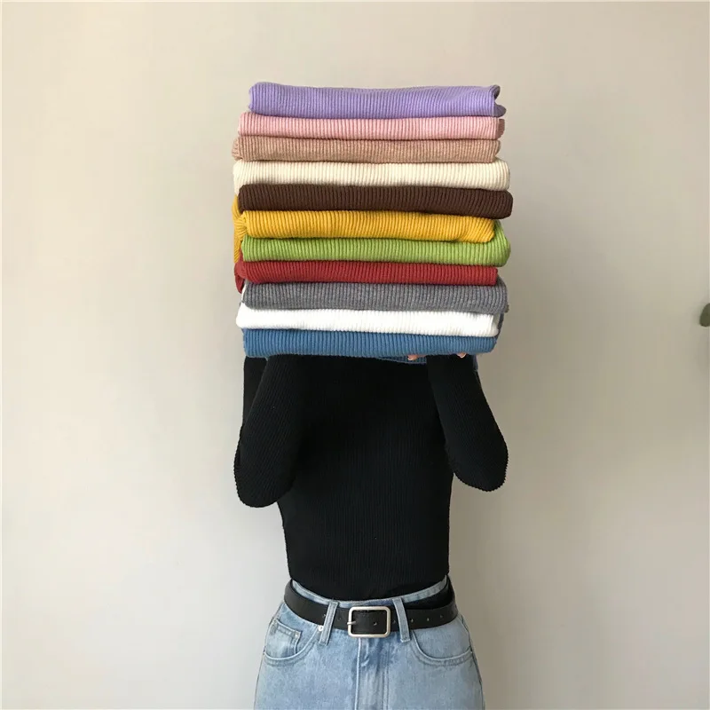 Женские свитера 2022 Модные осенние зимние топы корейский Тонкий женский пуловер