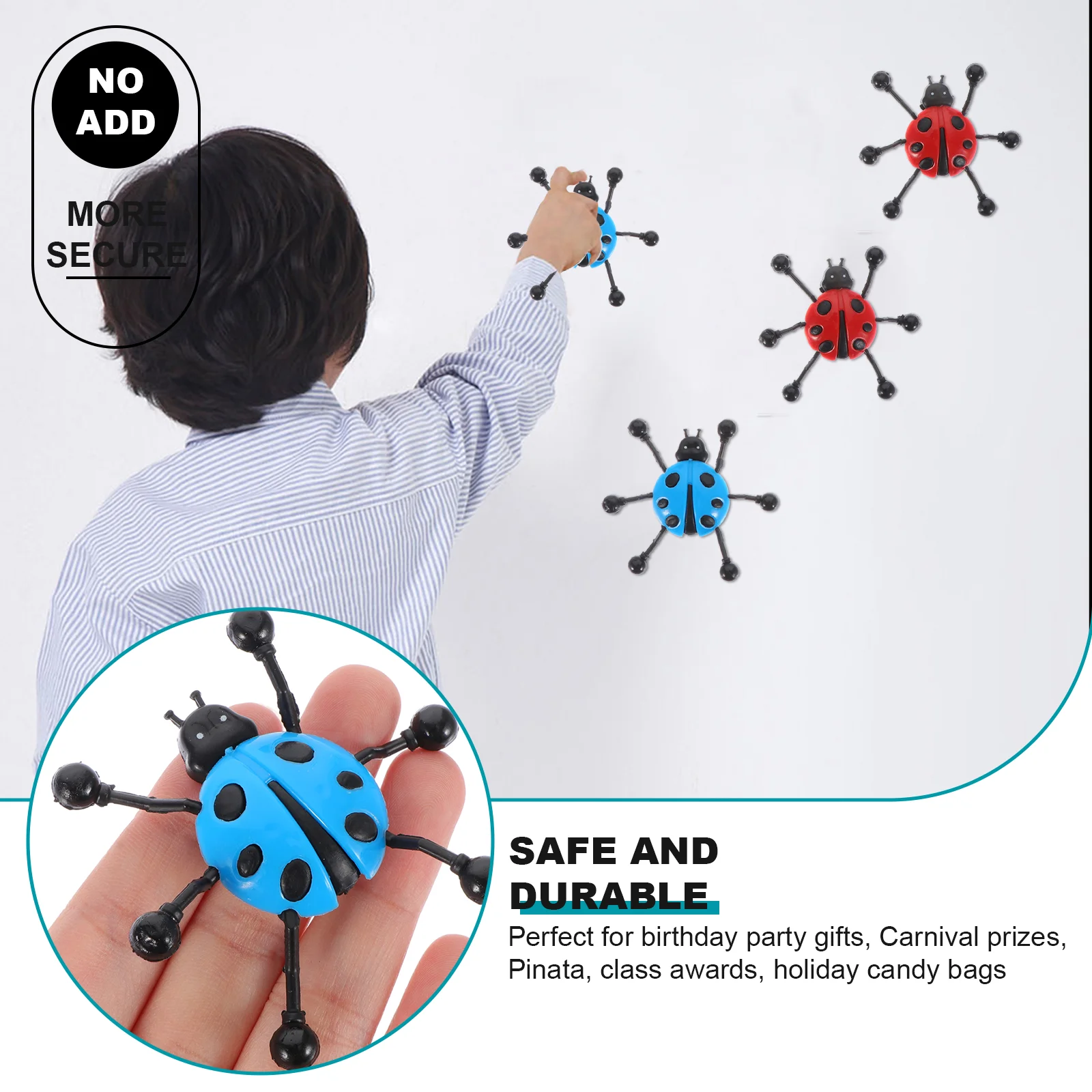 Эластичные игрушки с насекомыми скалолазание божья коровка забавные липкие окна