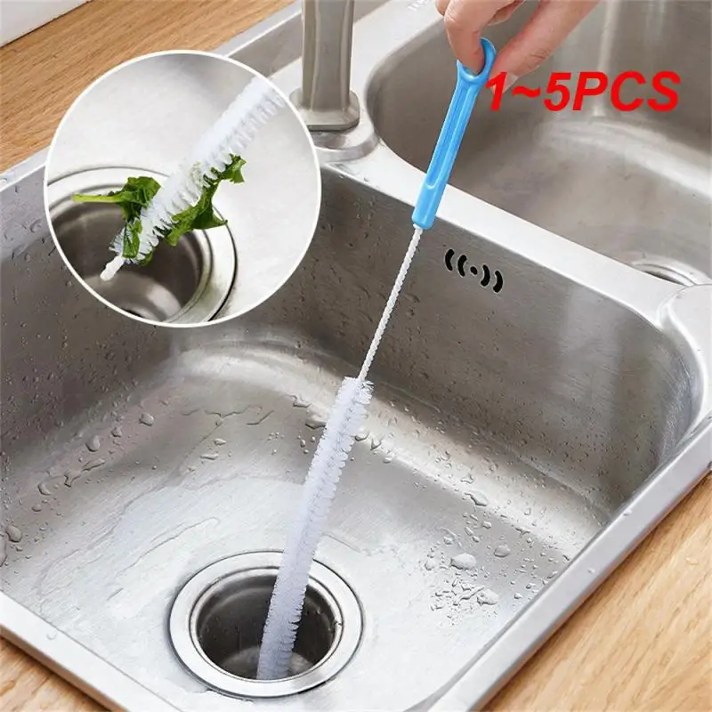 

1~5PCS Pipe Dredging Tool Extended Sewer Cleaning Brush For Kitchen Sink Pipe Bathroom Floor Drain Hair Cleaning Tool Pipe