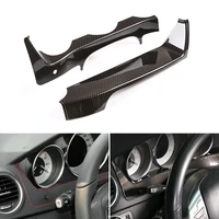 car styling carbon fiber texture steering wheel dashboard panel cover frame trim for mercedes benz c class w204 2011 2012 2013