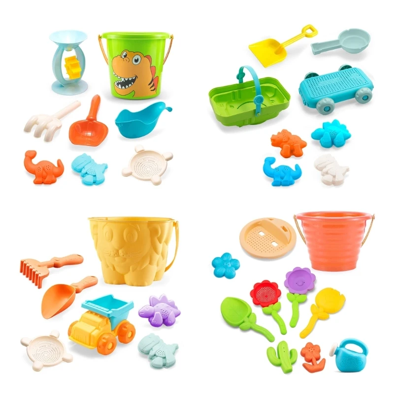 

Kids Beach Sand Toy 7/8/9/10pcs Set Sand Molds, Beach Bucket Shovel Tool Kits