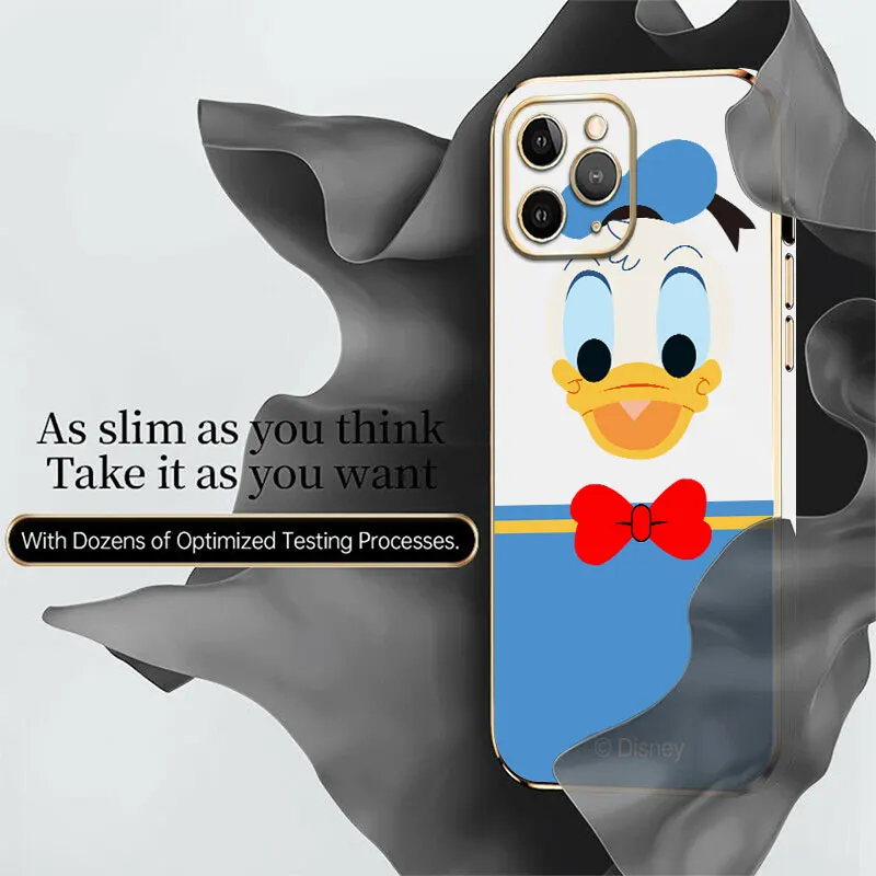 Покрытие с защитой от падения Дональд Дак для iPhone 13 Pro Max 7 12 8 Plus XS 14 11 X XR SE2 SE2022 5 Mini 5S
