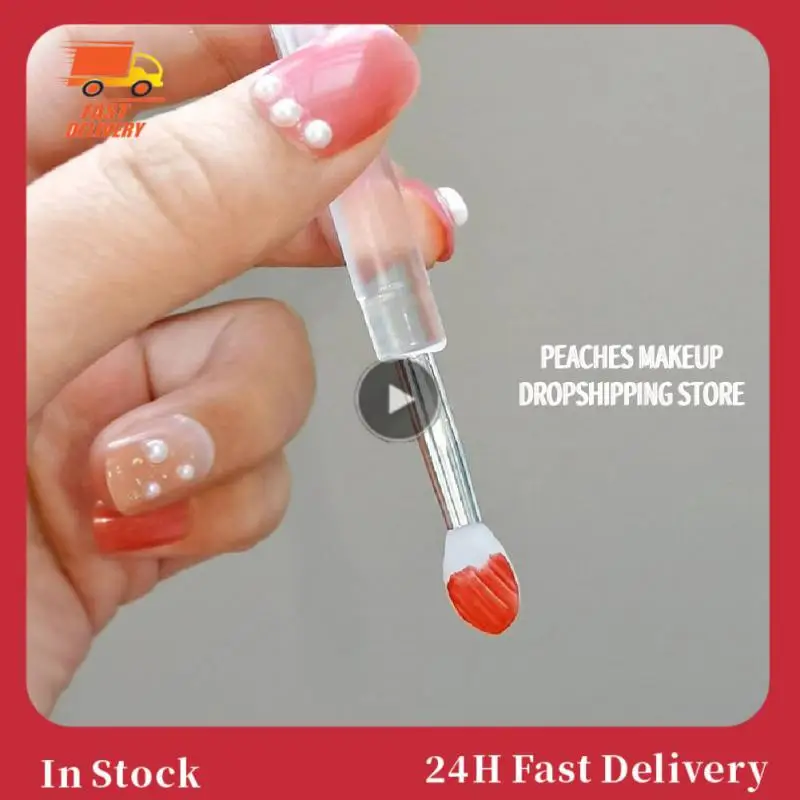 

2022 New Portable Silicone Lip Brush With Cover 3pcs Soft Lipstick Brush With Cover Lip Makeup Brush Lip Brush Cosmetics Tool