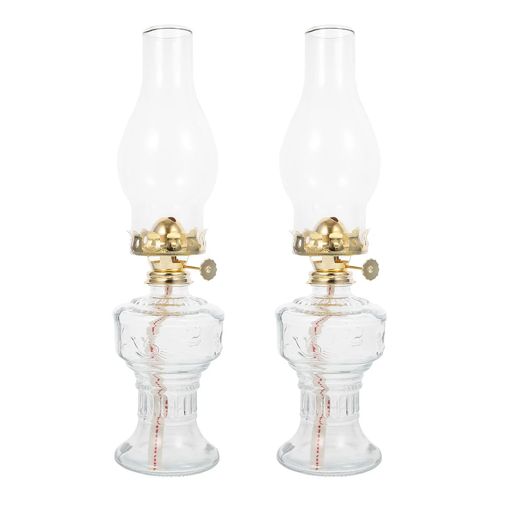 

Lamp Oil Glass Kerosene Vintage Retro Lamps Lanternlanterns Clear Decorative Rustic Butter Style Classic Globes Chamber