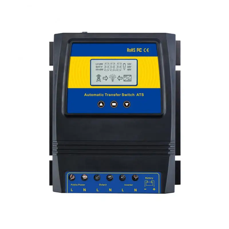

Automatic ATS Dual Power Transfer Switch Solar Charge Controller For Solar Wind System DC 12V 24V 48V AC 110V 220V On/off Grid