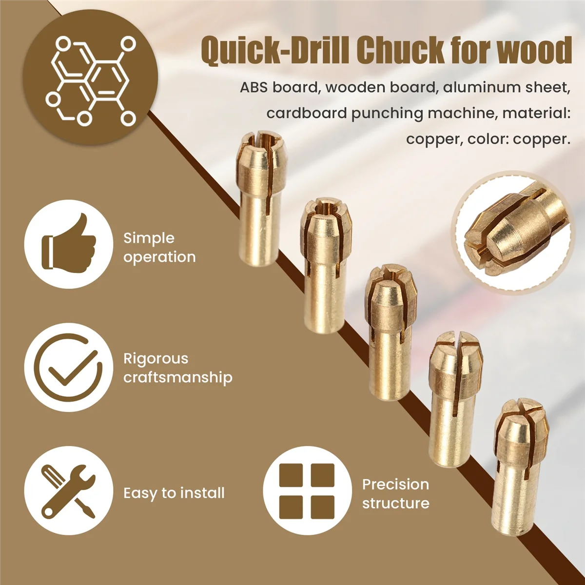 8 шт. быстрозажимные патроны для мини-инструментов 0 5-3 мм