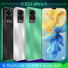Новинка 2022 года, смартфон S22 Ultra, 6,7 дюйма, 4G, Смартфон Android 11, 5G 16 + 512 ГБ, 6000 мАч, мобильный телефон, десять ядер, оригинал