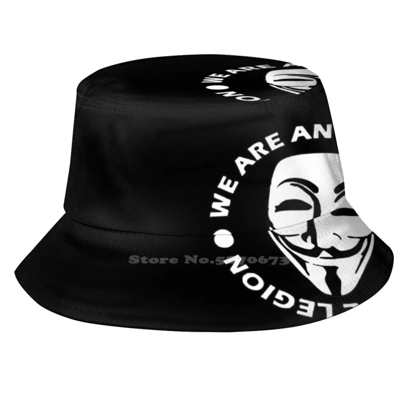 

We Are Anonymous We Are Legion Foldable Panama Bucket Hat Cap V For Vendetta Anonymous Jahvydan Baby Baby Original Cheap Black