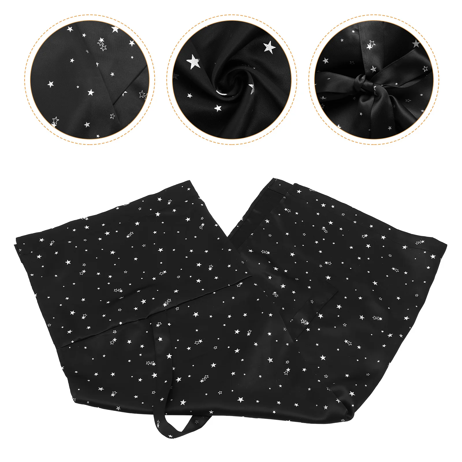 

Blackout Curtain Polyester Star Pattern Adjustable Temporary Blackout Shade Curtain