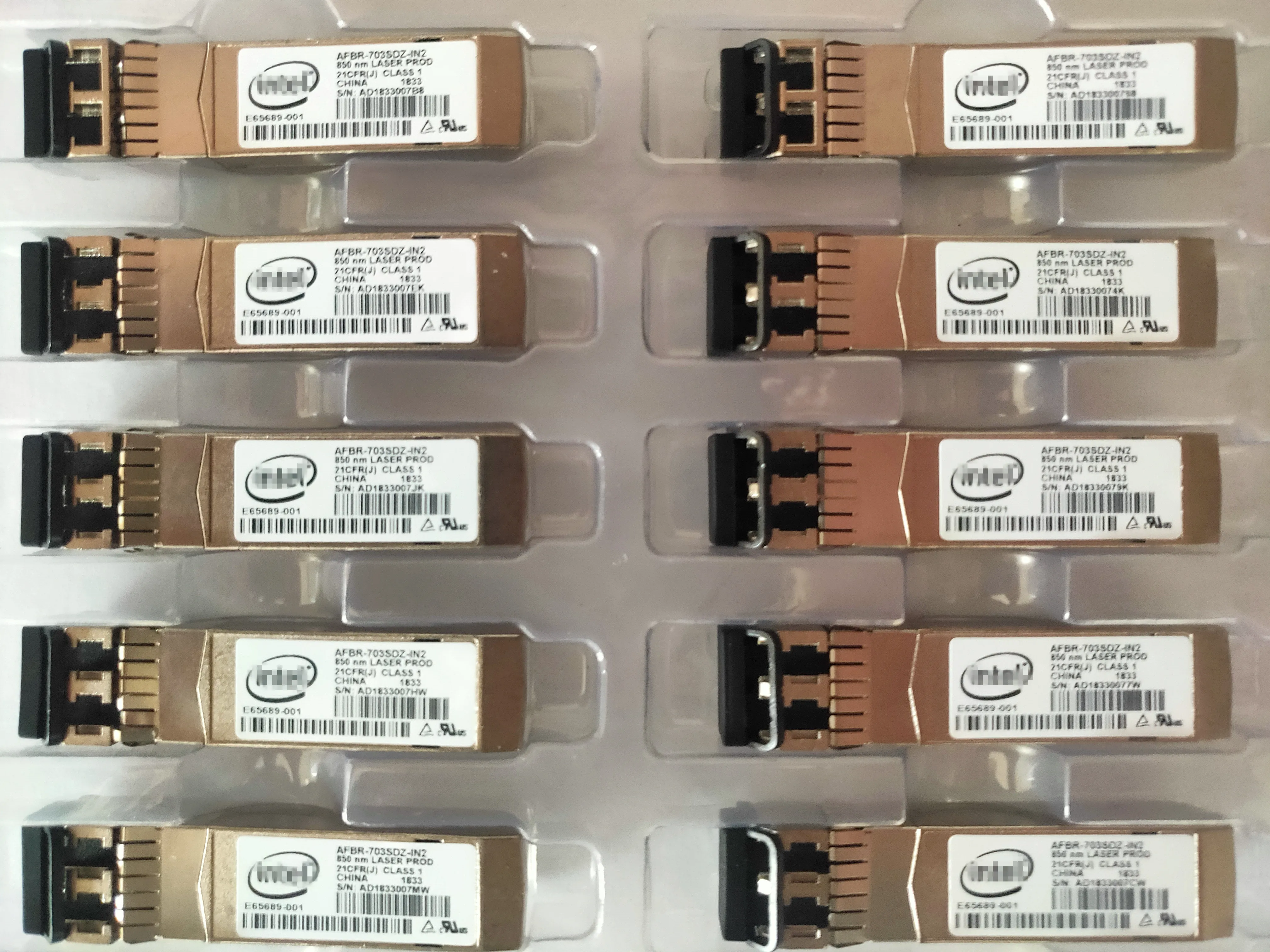 AFBR-703SDZ-IN2/E65689-001/i-ntel 10g Fiber optical/X520 X710 switches Network fiber module/inte-l 10g fibre channel module