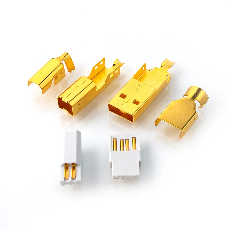 Фото Интерфейсный USB-терминал с медным позолоченным штекером 5u, тип А, В №1