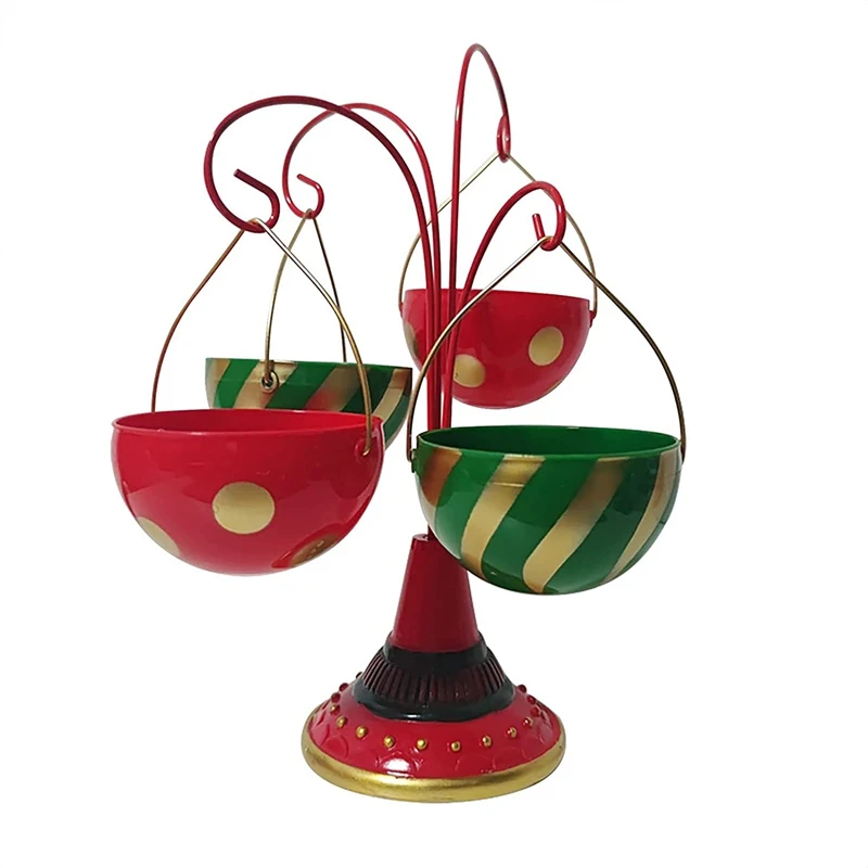

Christmas Snack Bowl Rack Candy Bowl Rack Halloween Two-Layer Resin Food Tray Cupcake Rack