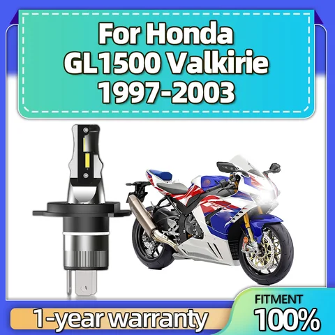 Для Honda GL1500 Valkirie 1997 1998-2003 1 шт. 15000Lm 6000K без вентилятора мотоциклетная светодиодная фара высокий и низкий луч H4 лампы супер яркие
