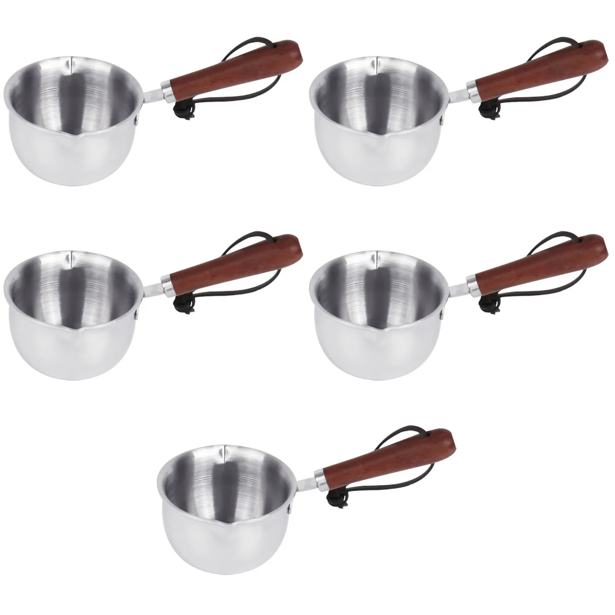 

5x Sauce Pan Stainless Steel Pot Butter Warmer Deepen Pot Butter Warmer Pot Sauce Pan for Melting Kitchen Home