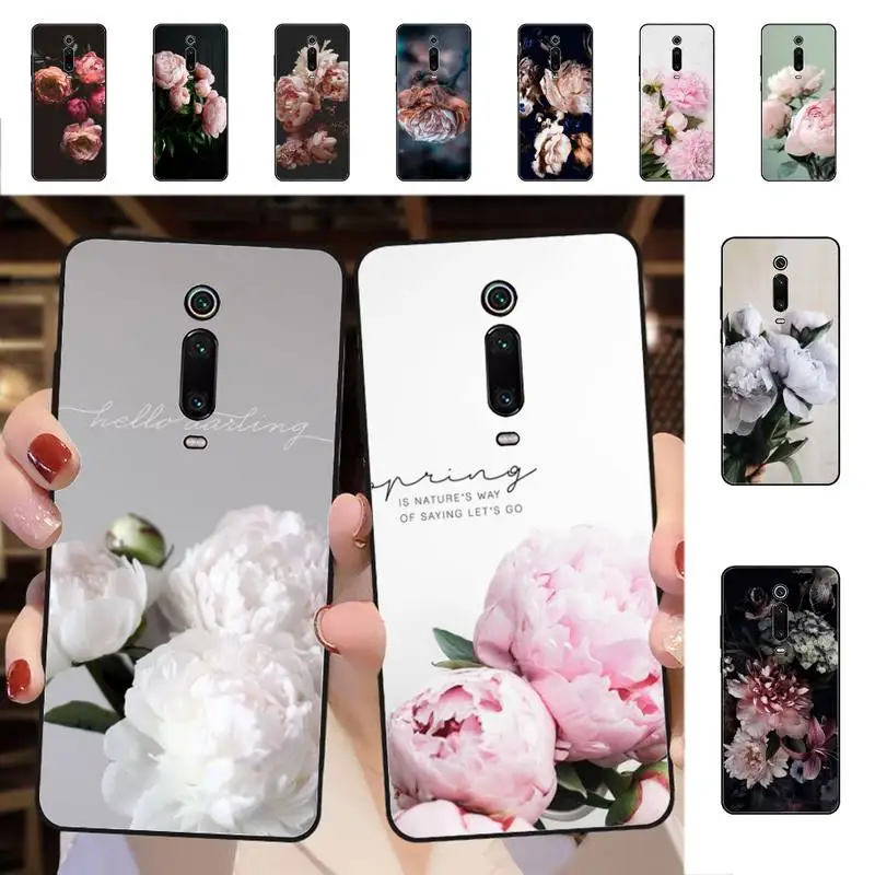 

YNDFCNB Peonies beautiful flower Phone Case for Redmi 5 6 7 8 9 A 5plus K20 4X S2 GO 6 K30 pro