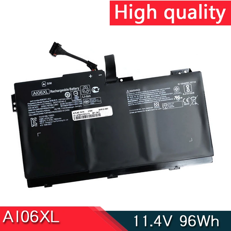 НОВЫЙ аккумулятор AI06XL AI06096XL 11 4 В 96 Втч для HP ZBook 17 G3 T7V62ET T7V67EA V1Q08UT 808397 -421 808451 -001 002