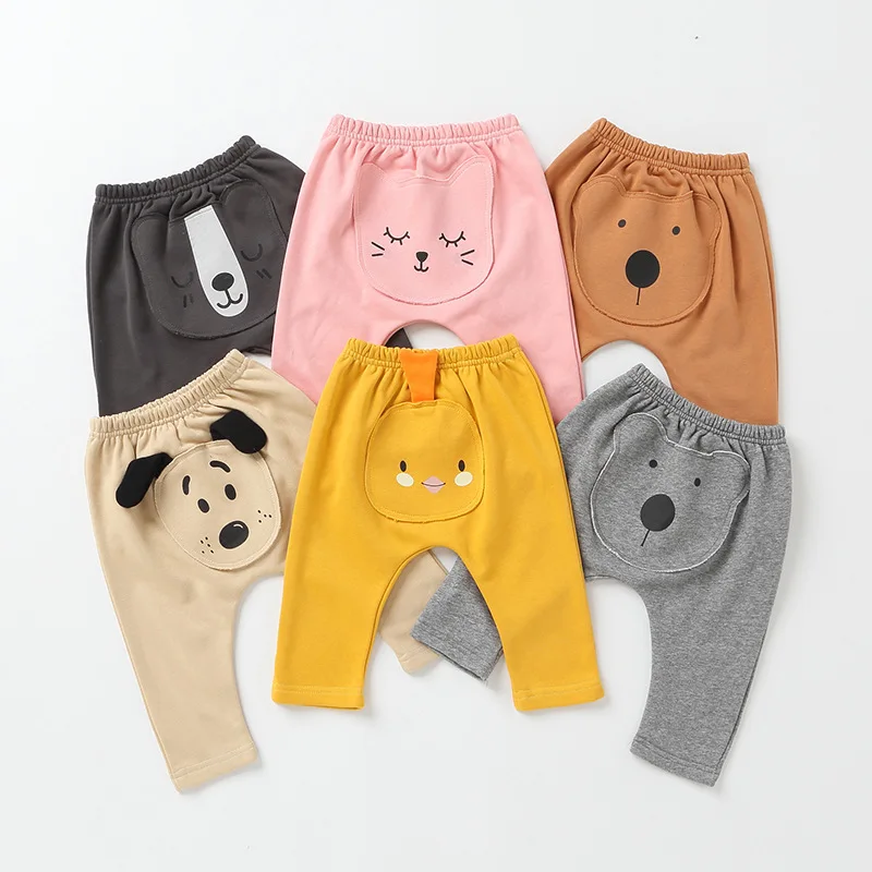 Spring Baby PP Pants Toddler Girls Leggings Cartoon Boys Cotton Kids Trousers Autumn Children Clothing Infant Casual Pants