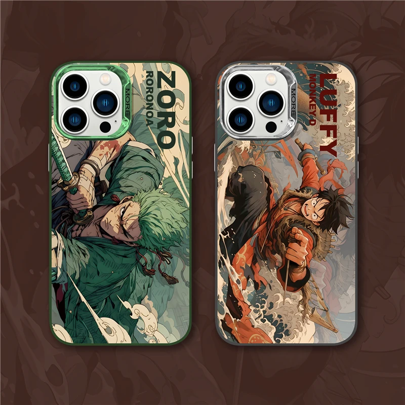 Чехол для IPhone 11 12 13 14 15 16 Pro Max Plus с изображением Луффи Зоро